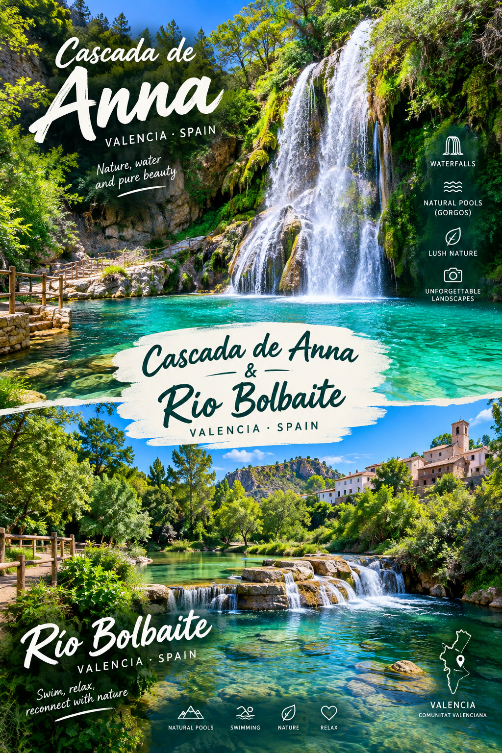 Cascada de Anna waterfall & Rio bilbote